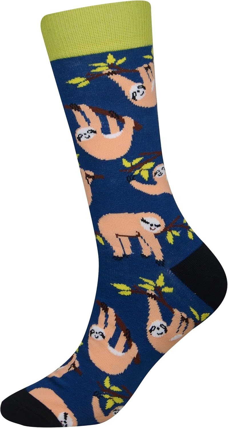 Cansok Men's 2/4 Packs Fun Crazy Novelty Dress Crew Socks - Image 3